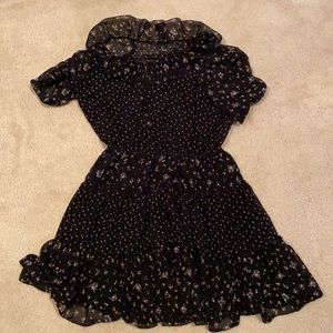 Black flowered summer dress